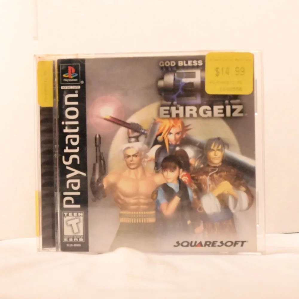 Ehrgeiz God Bless The Ring PS1 Squaresoft With Manual Case Disc